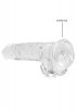 Realistyczny penis na przyssawce dildo clear 20 cm
